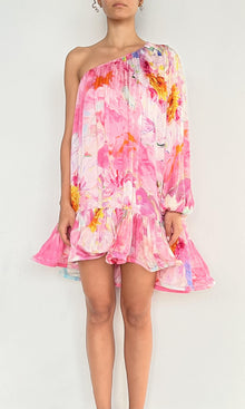 Hemant And Nandita | Mina Viscose Short Dress | Pink
