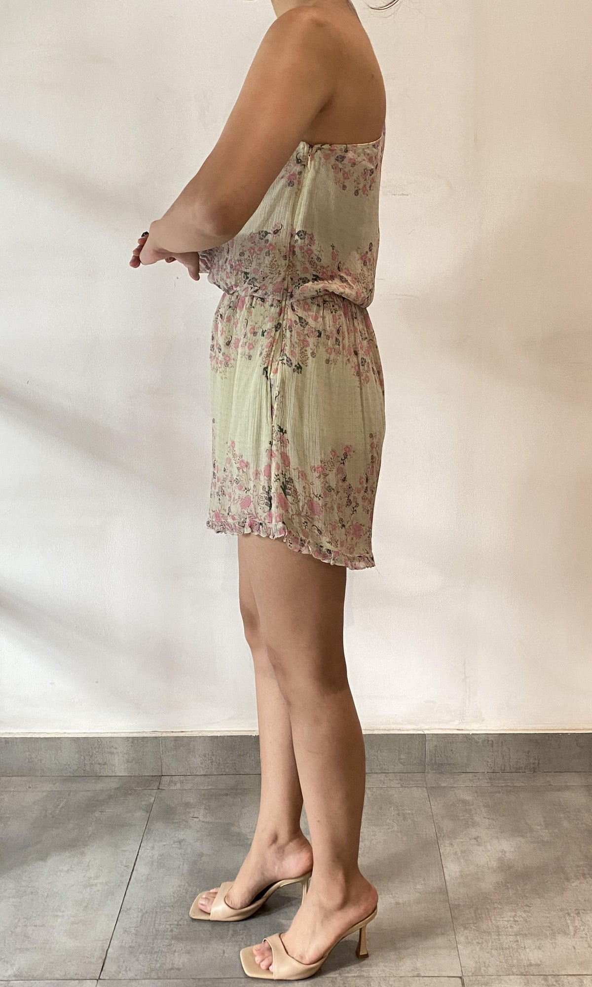 Hemant And Nandita | Nina Viscose Romper | Green