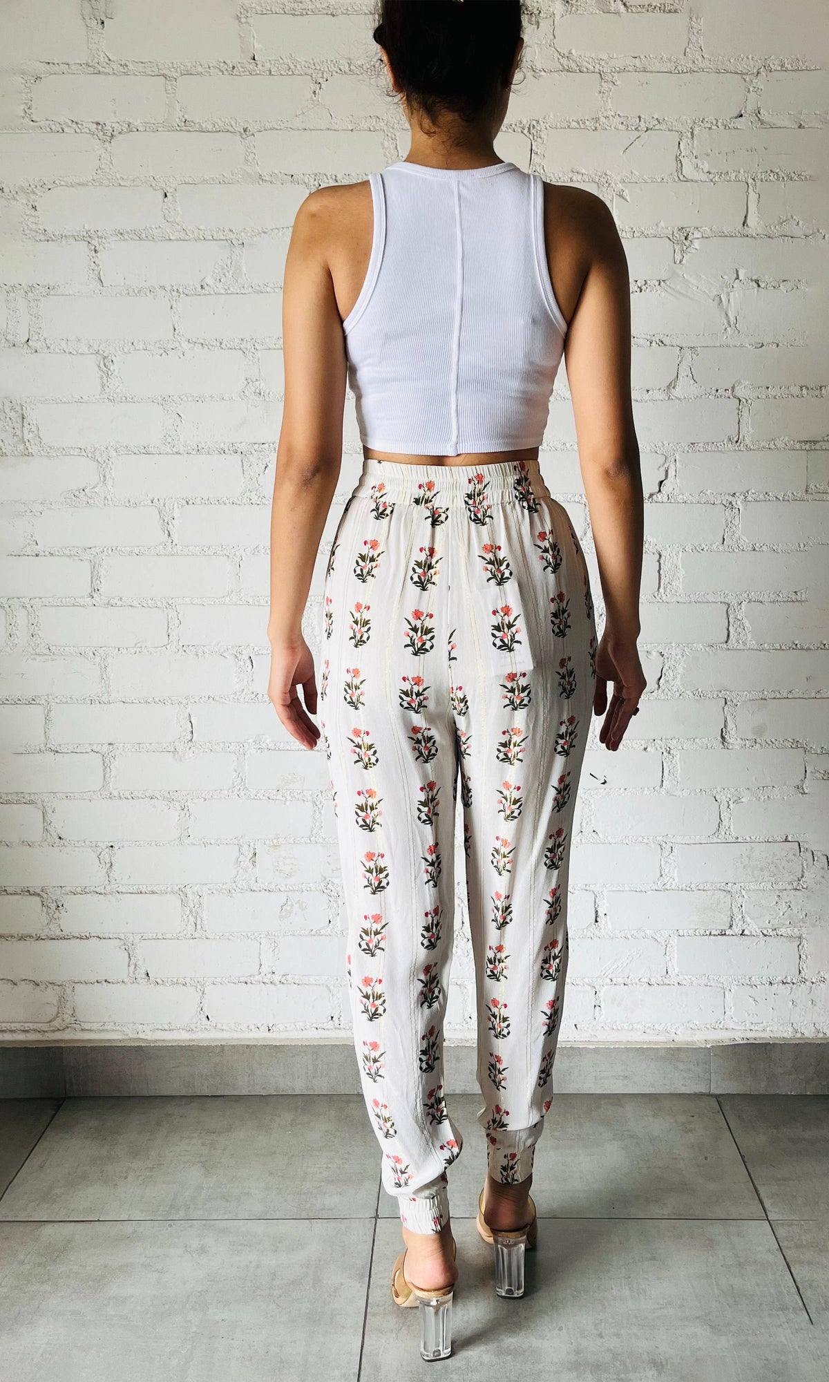 Womens | Pria Viscose Moss Crepe Pants | White