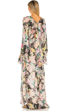 Womens | Teien Viscose Self Crepe Kaftan | Black