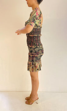 Womens | Vim Viscose Short Dress | Black Multi