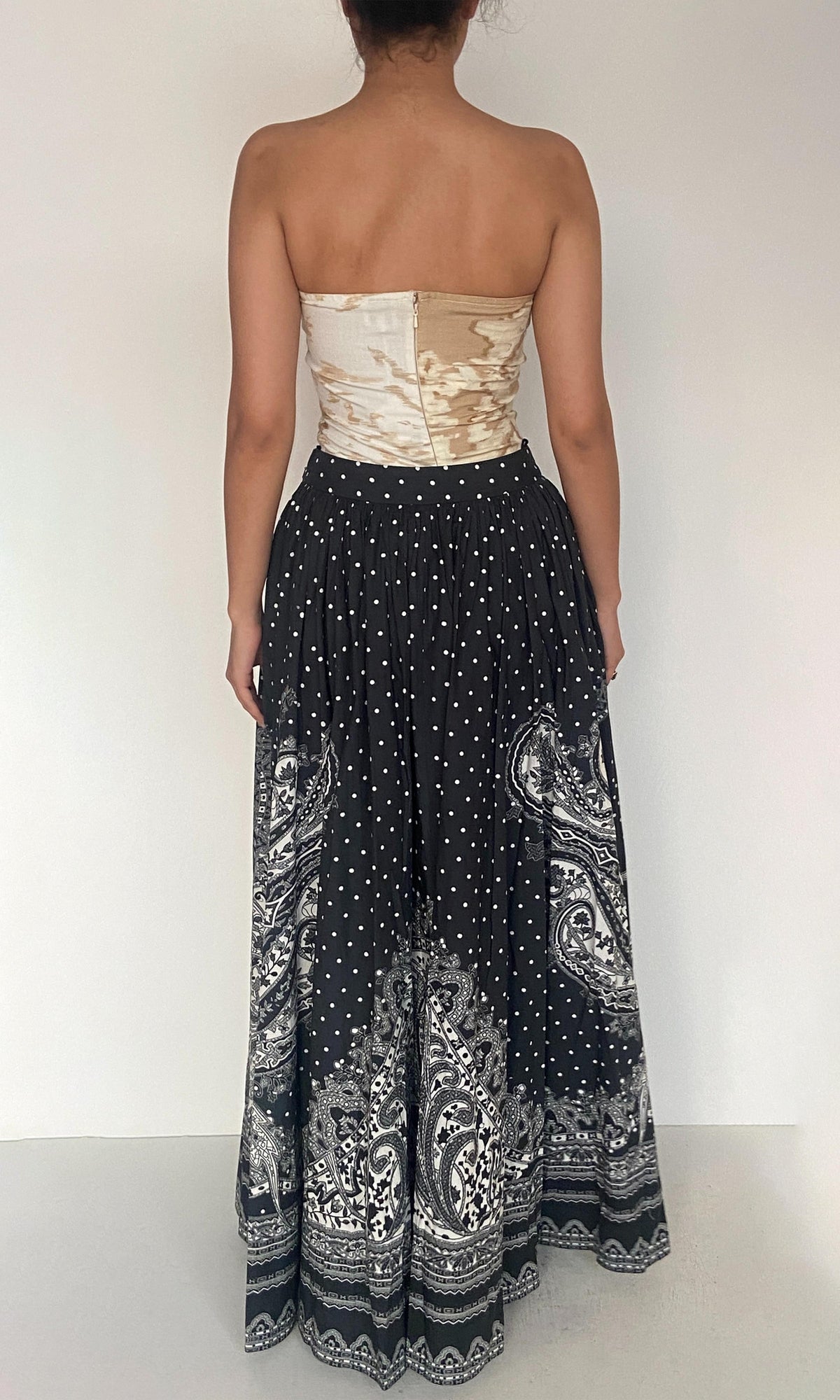 Womens | Viri Cotton Long Skirt | Black