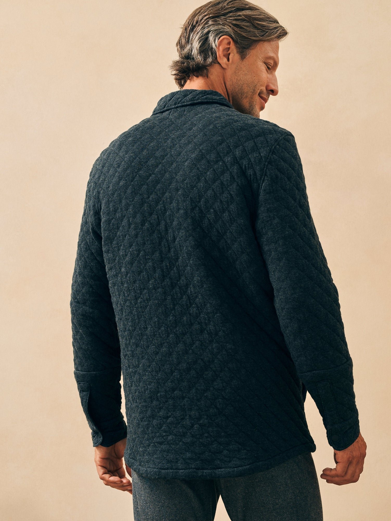 Mens - Epic Quilted Fleece CPO | Black Heather