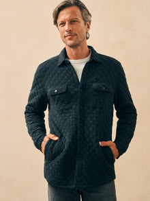 Mens - Epic Quilted Fleece CPO | Black Heather