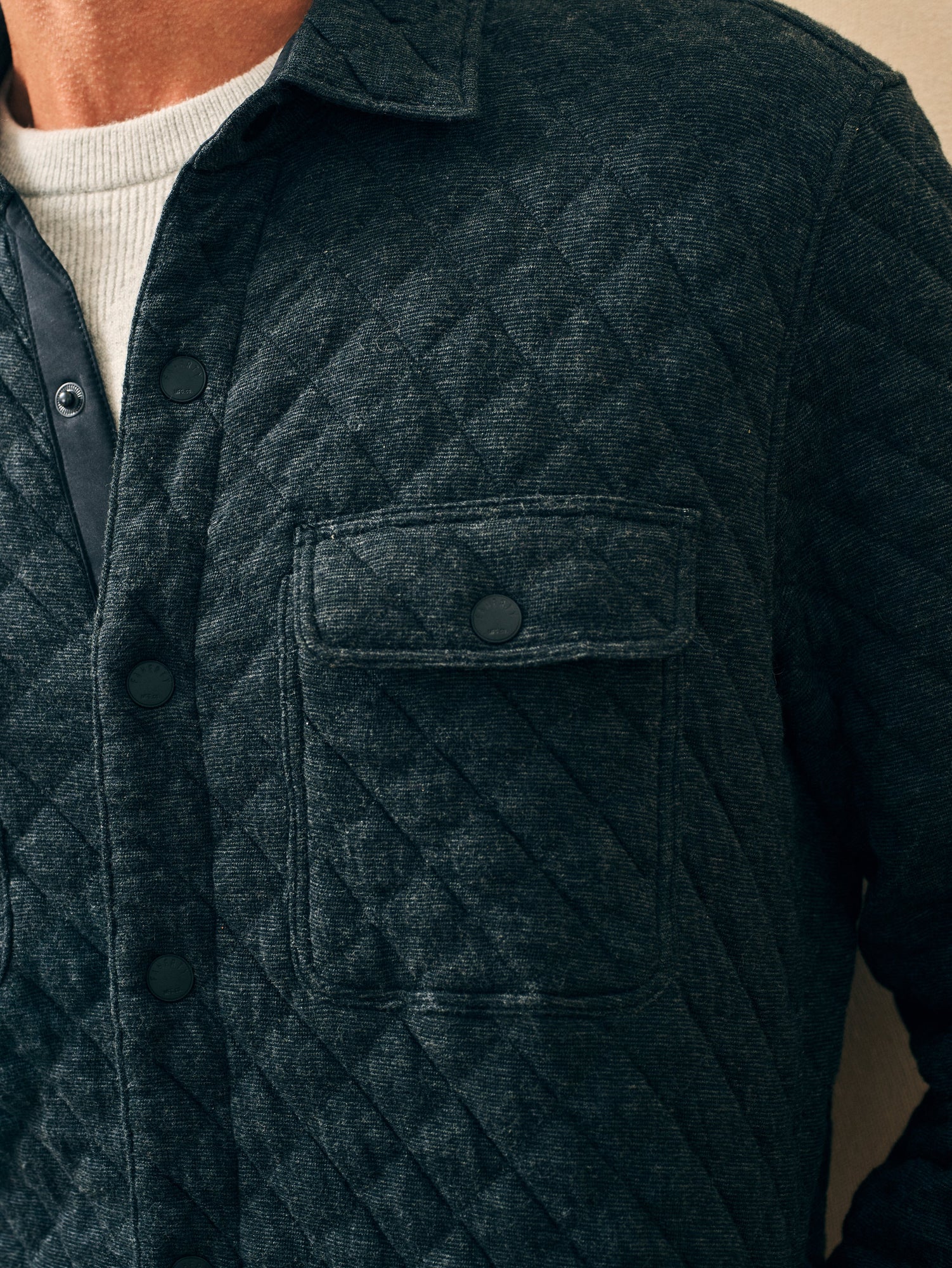 Mens - Epic Quilted Fleece CPO | Black Heather