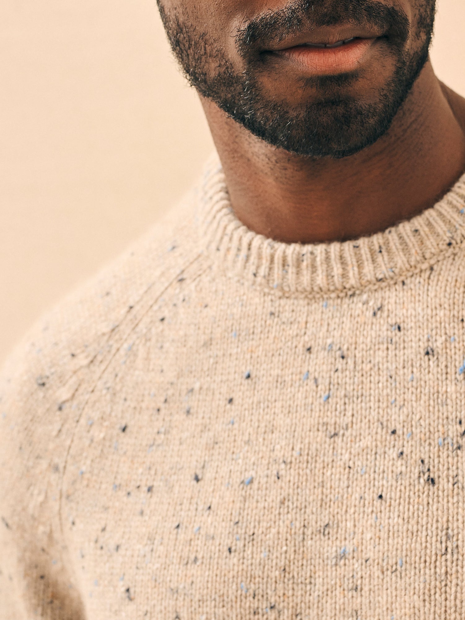 Mens - Donegal Wool Crew | Winter Dune