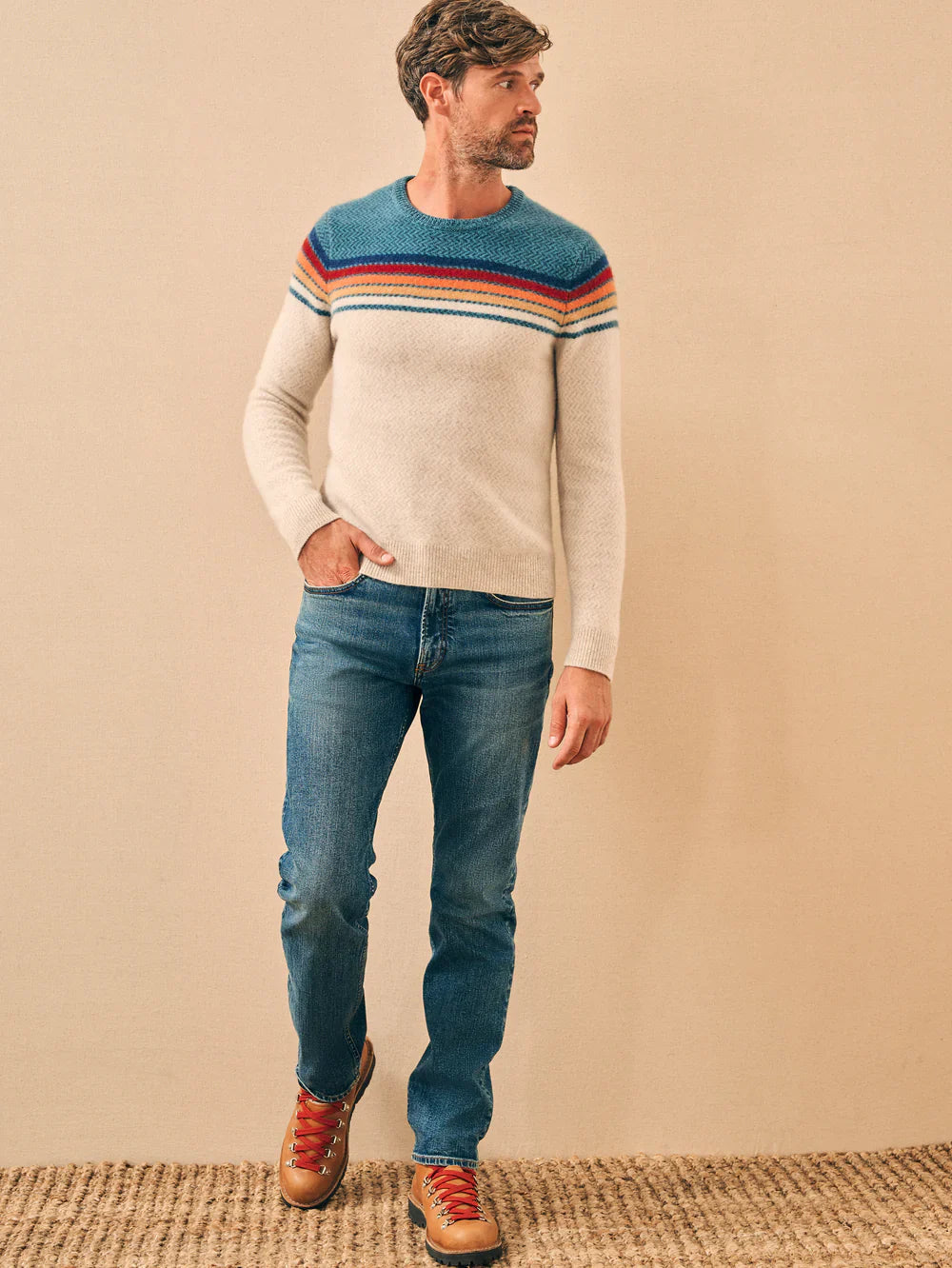 Mens - Donegal Ombre Crew | Coastal Sun Ombre