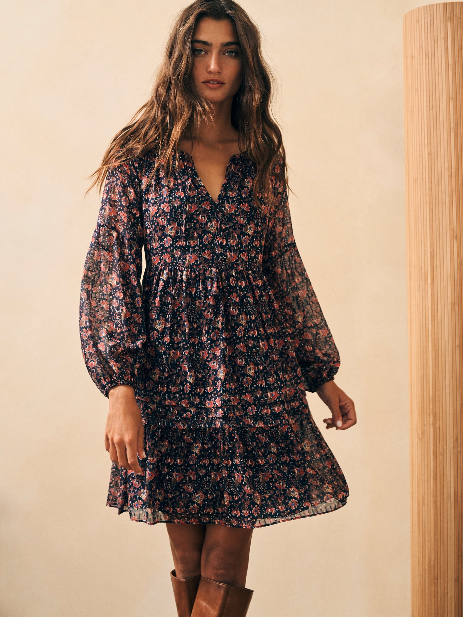 Womens - Silk Cotton Sage Wood Dress | Stargaze Bloom