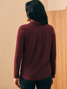 Womens - Legend Sweater Shirt | Burgundy Twill