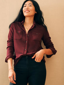 Womens - Legend Sweater Shirt | Burgundy Twill