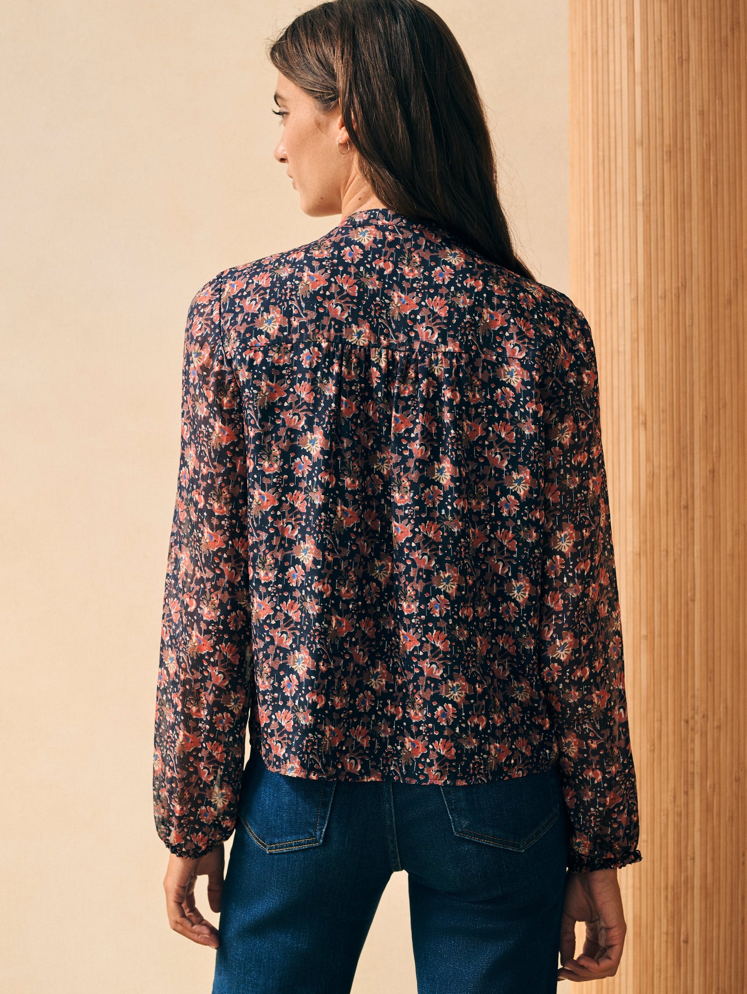 Womens - Silk Cotton Sage Wood Blouse | Stargaze Bloom