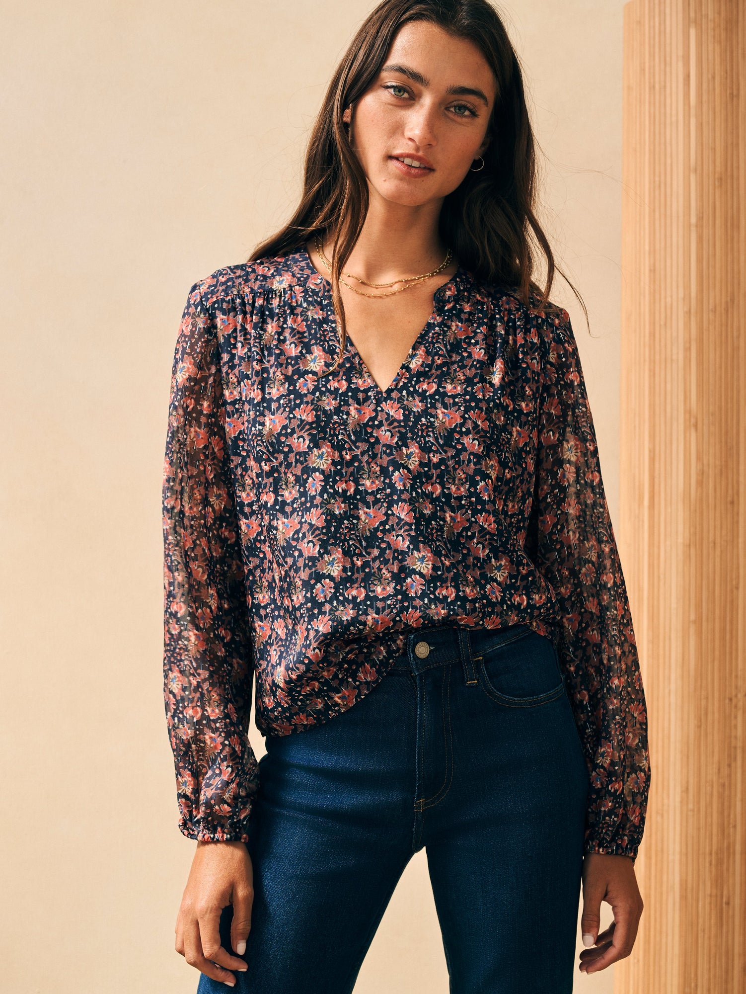 Womens - Silk Cotton Sage Wood Blouse | Stargaze Bloom