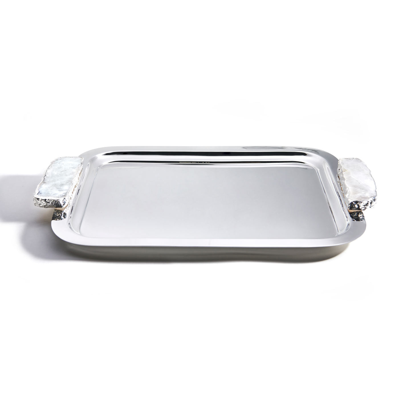 Hospitality Tray | Silver & Crystal | Single