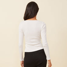 Rib Wrap Long Sleeve | Women | Natural