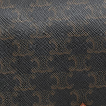 Celine | Pre-Owned Medium Triomphe Coated Canvas Folco Crossbody - II | Brown/Dark Brown