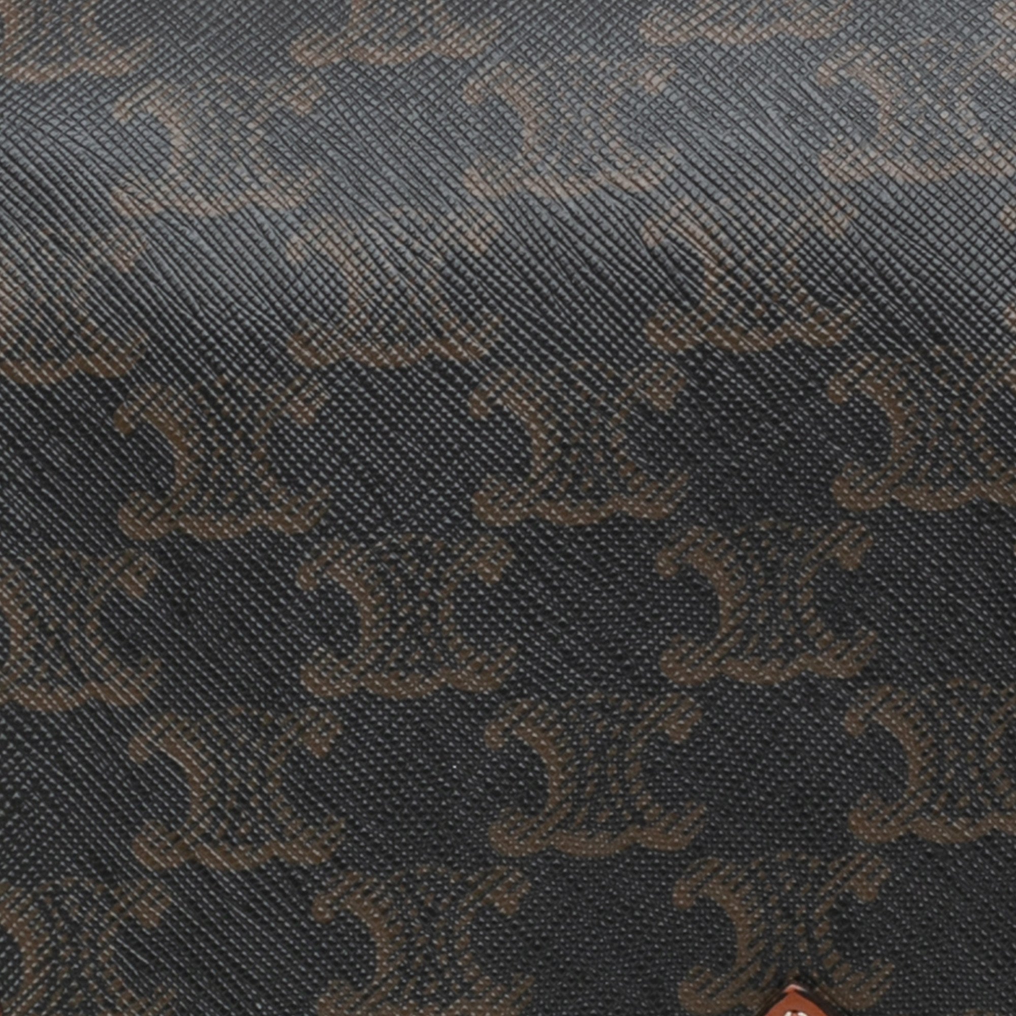 Celine | Pre-Owned Medium Triomphe Coated Canvas Folco Crossbody - II | Brown/Dark Brown