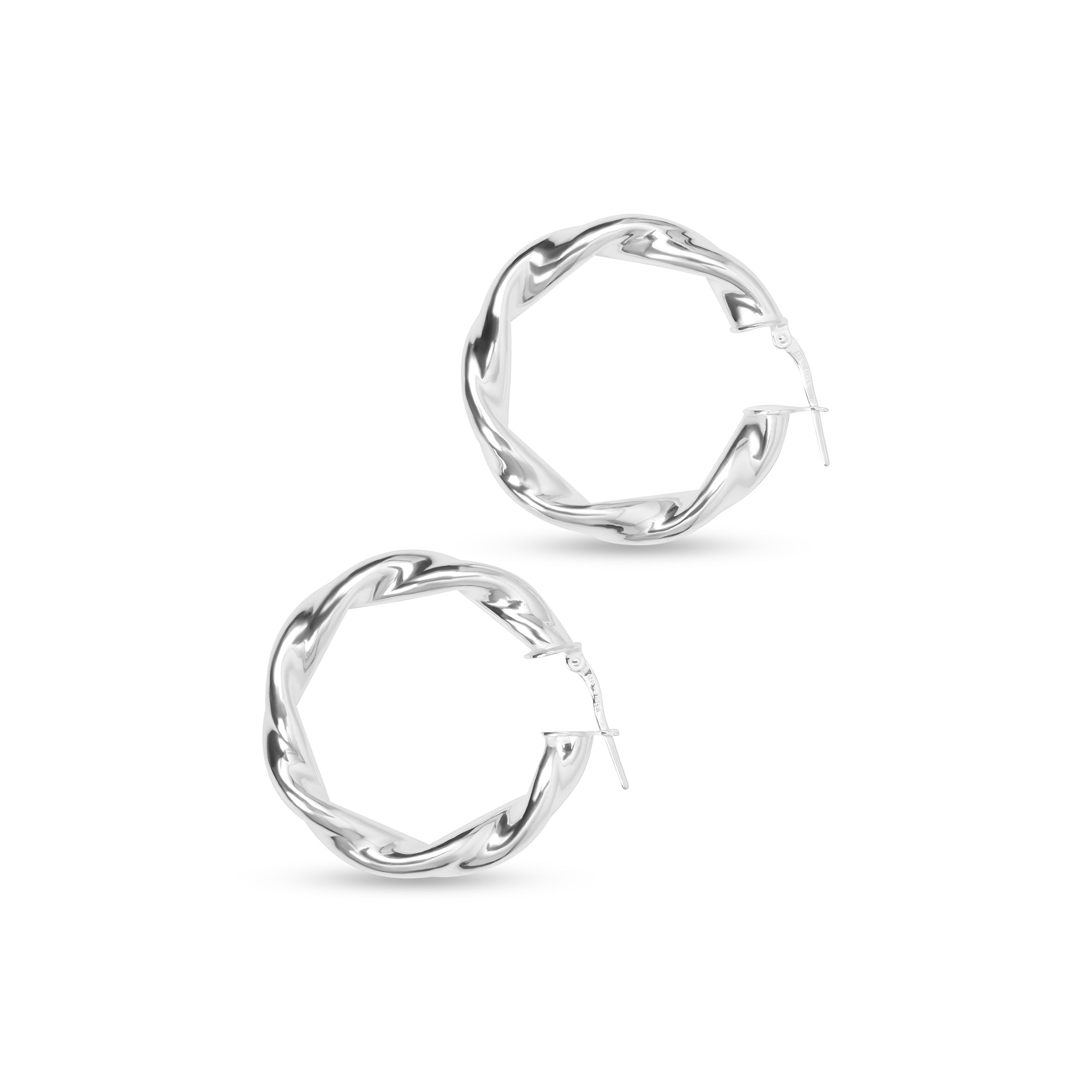 The Zarina Twisted Hoop Earrings | Sterling Silver