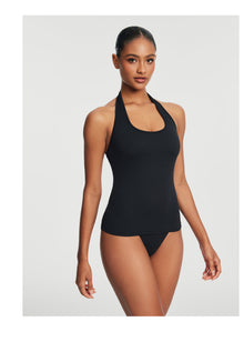 Halter Neck Tank Top | Black