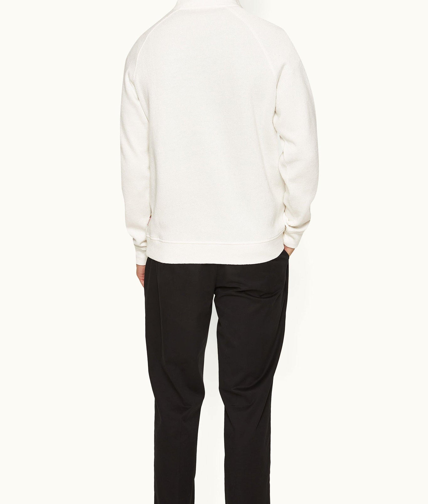 Haroun Relaxed Fit Half-Zip Double-Faced Sweatshirt | White Sand