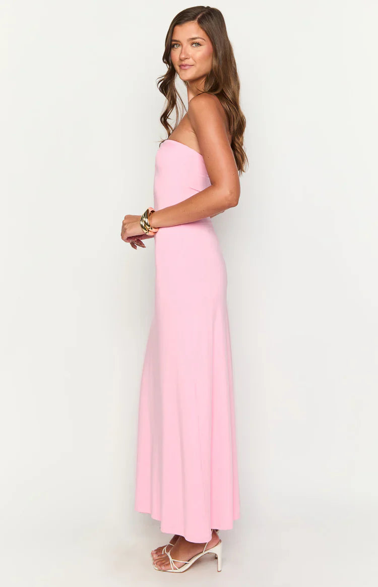 Harriet Strapless Maxi Dress | Pink