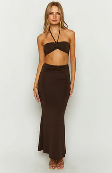 Haylo Maxi Skirt | Chocolate
