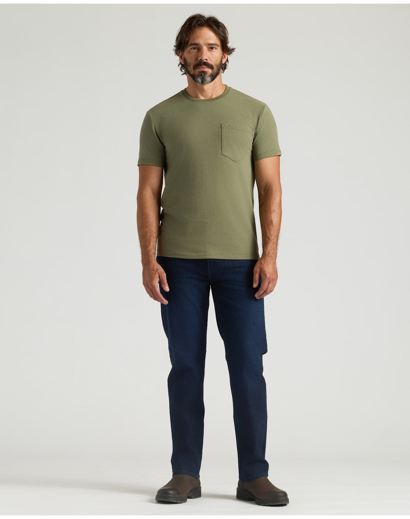 Heavyweight Pocket Crew | Military Green