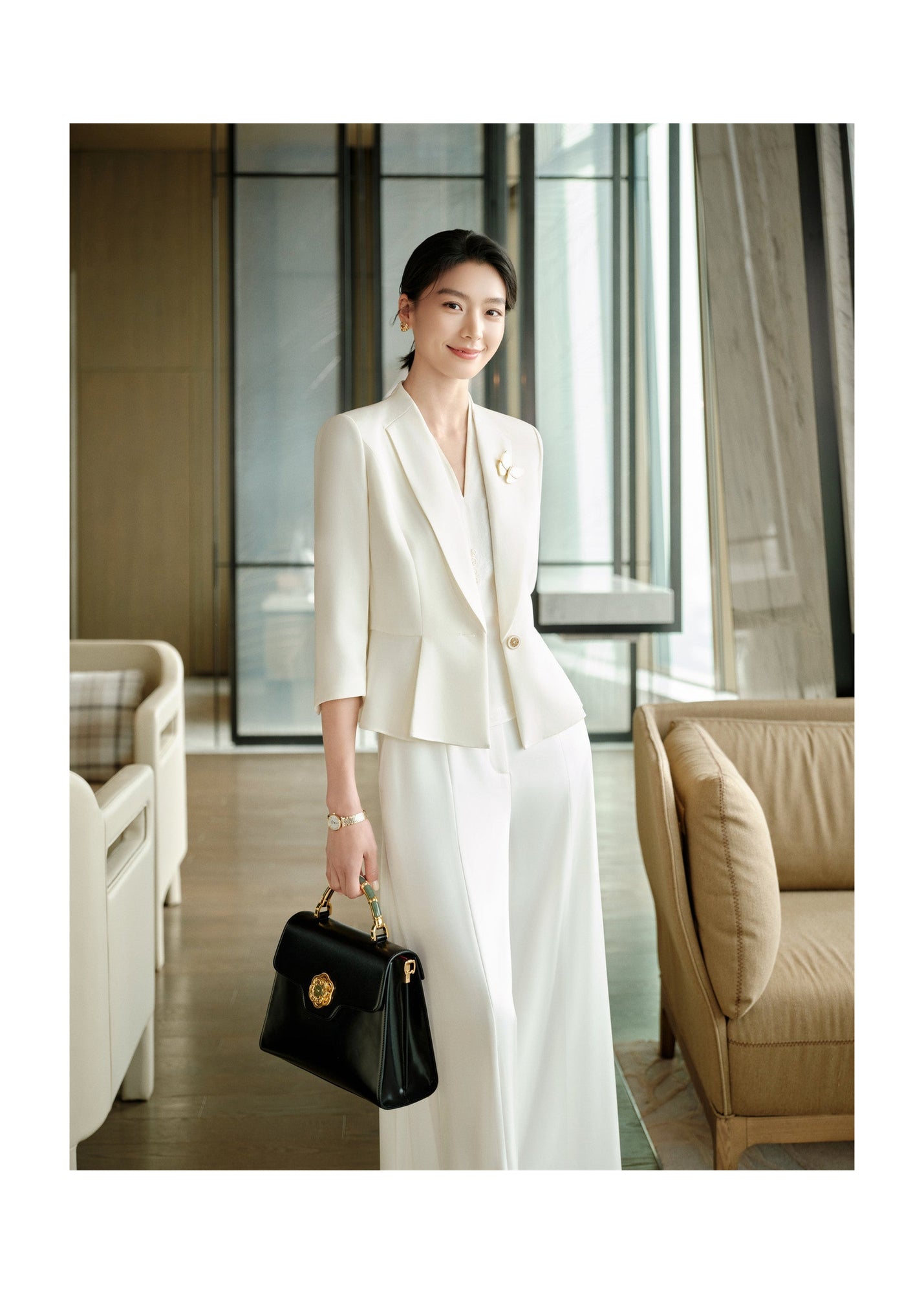 Heavyweight Silk Jacket | White