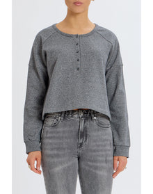 Henley Sweatshirt | Heather Gray