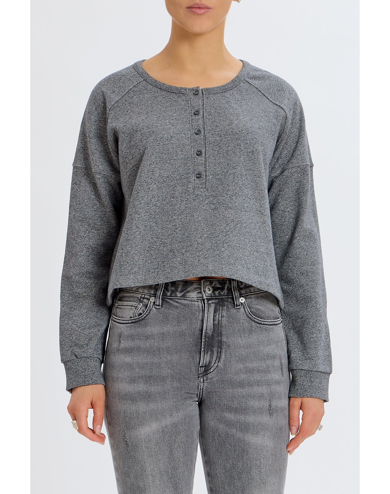 Henley Sweatshirt | Heather Gray