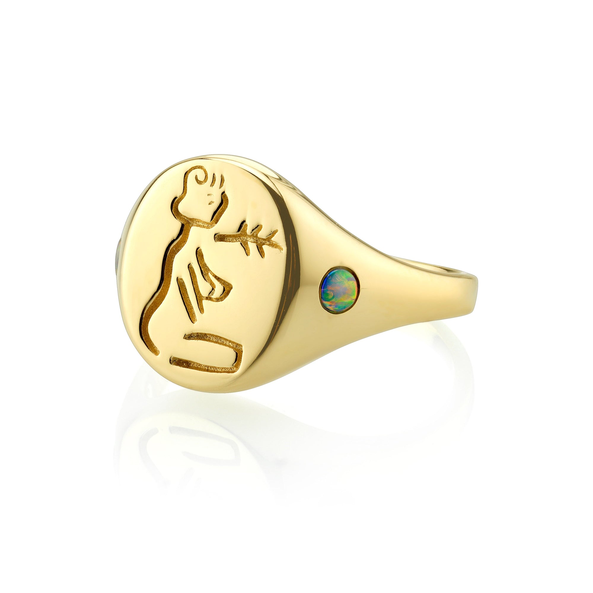 Women | Hera Signet Ring | 14k Yellow Gold