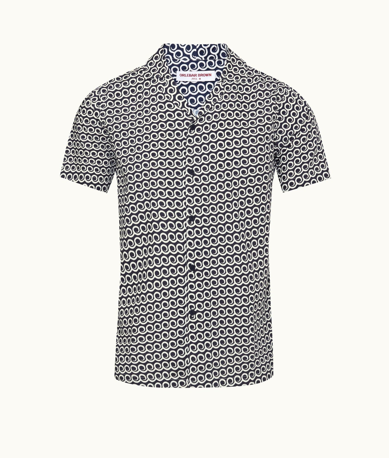 Hibbert Lacuna Capri Collar Shirt | Midnight Navy