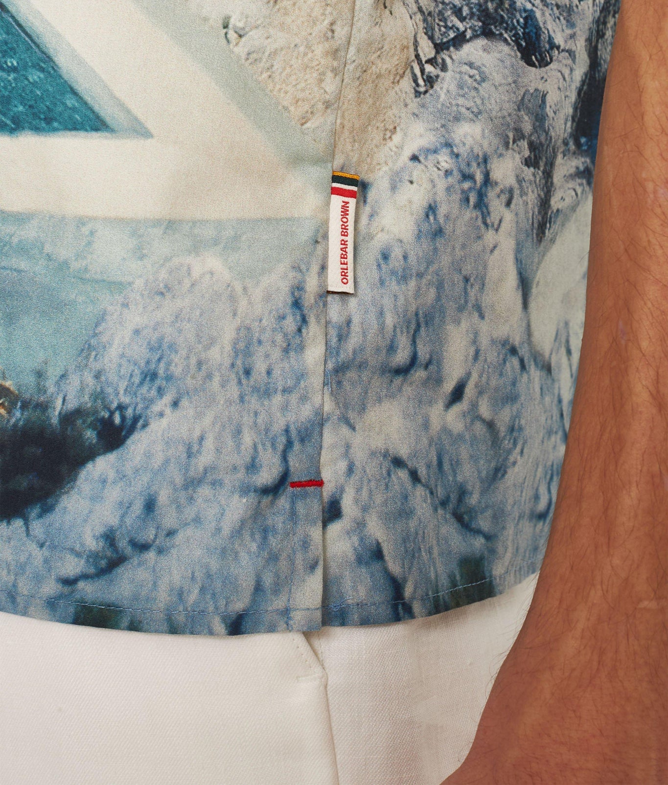 Hibbert Roc Pool Photographic Print Classic Fit Capri Collar Cotton Shirt | Roc Pool Ii
