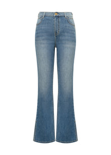 High-Waisted Flared Jeans | Blue