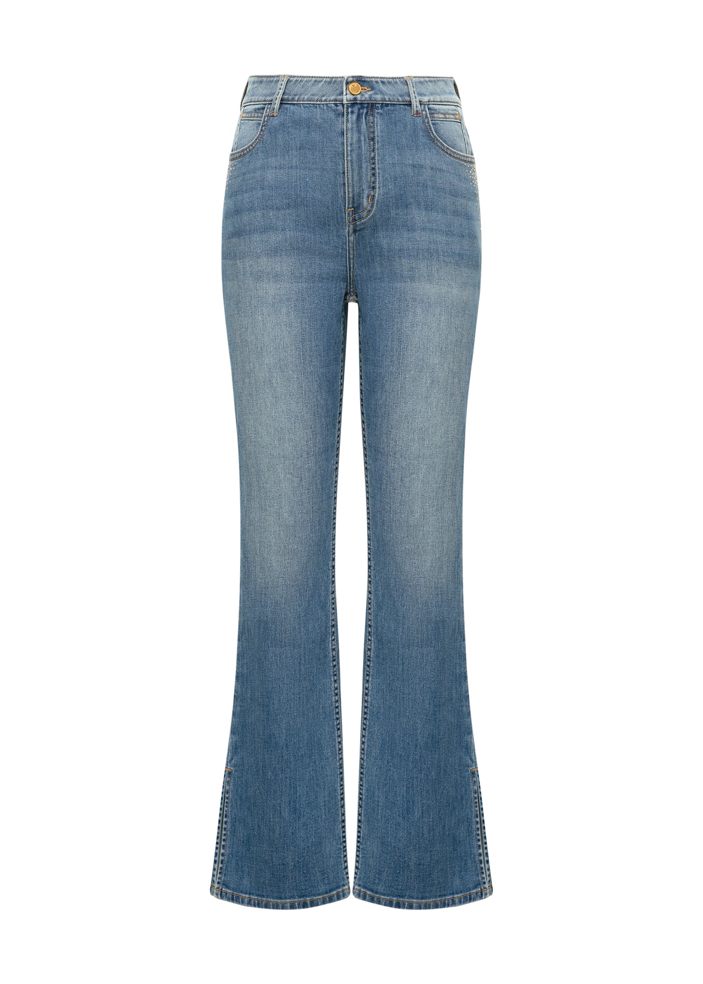 High-Waisted Flared Jeans | Blue