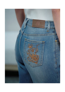 High-Waisted Flared Jeans | Blue