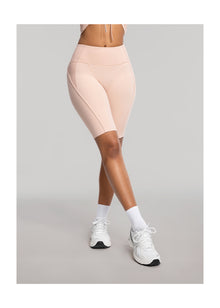 High-Waisted Performance Biker Shorts | Seashell