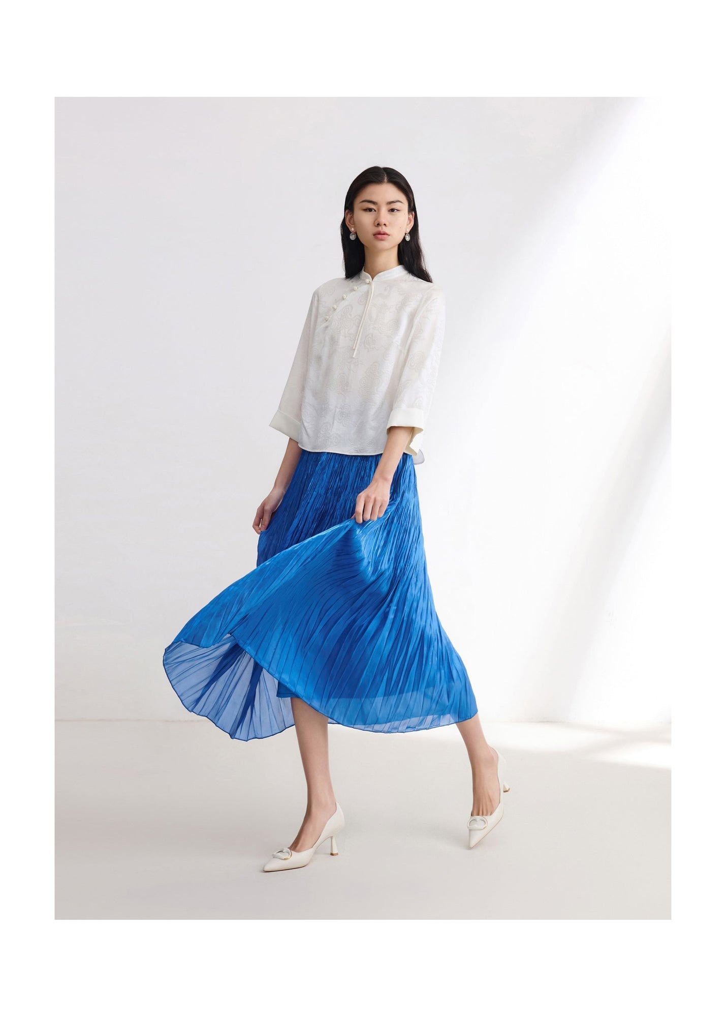 High-Waisted Skirt | Blue