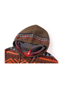 High-waisted Hooded Sweatshirt | Brown
