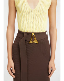Holner | Sleeveless V-Neck | Yellow