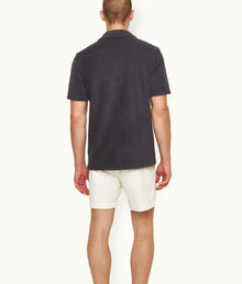 Howell Relaxed Fit Cotton Towelling Shirt | Piranha Grey