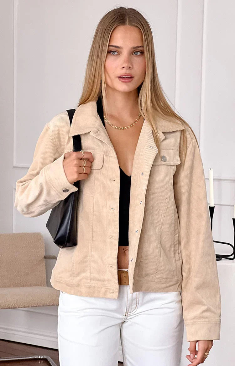 Hugo Cord Western Jacket | Cream