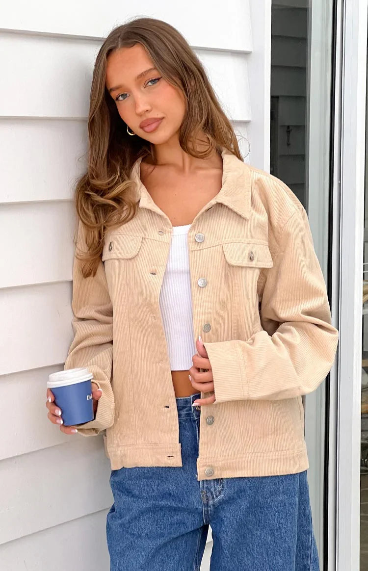 Hugo Cord Western Jacket | Cream
