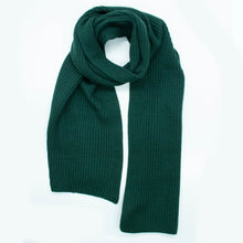 Merino Ribbed Scarf | Green