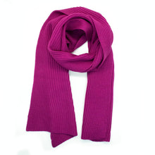 Merino Ribbed Scarf | Berry