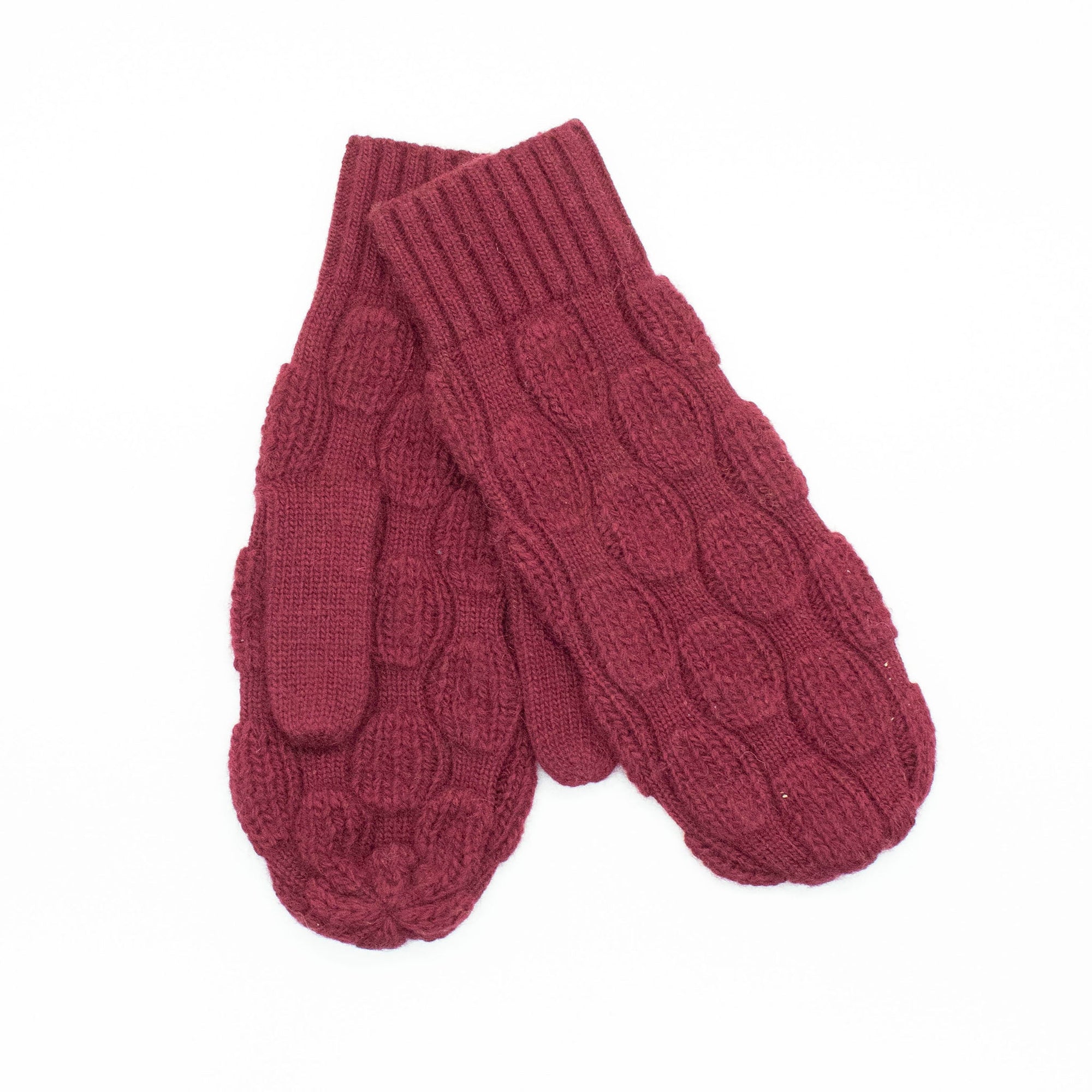 Mitten Gloves In Bubbles Stitch | Maroone