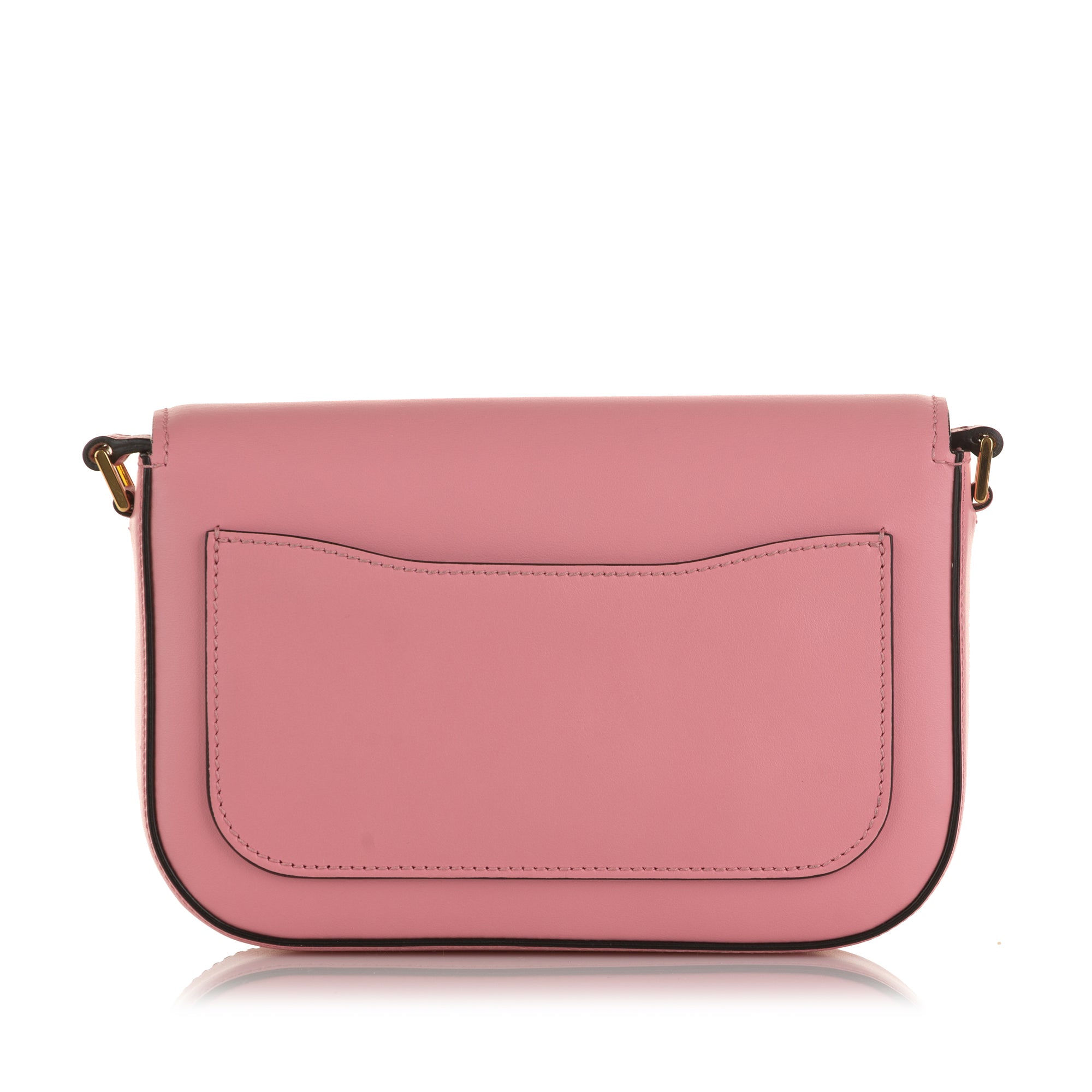 Prada Pre-Owned Glace Calf Etiquette Crossbody | Women | Pink