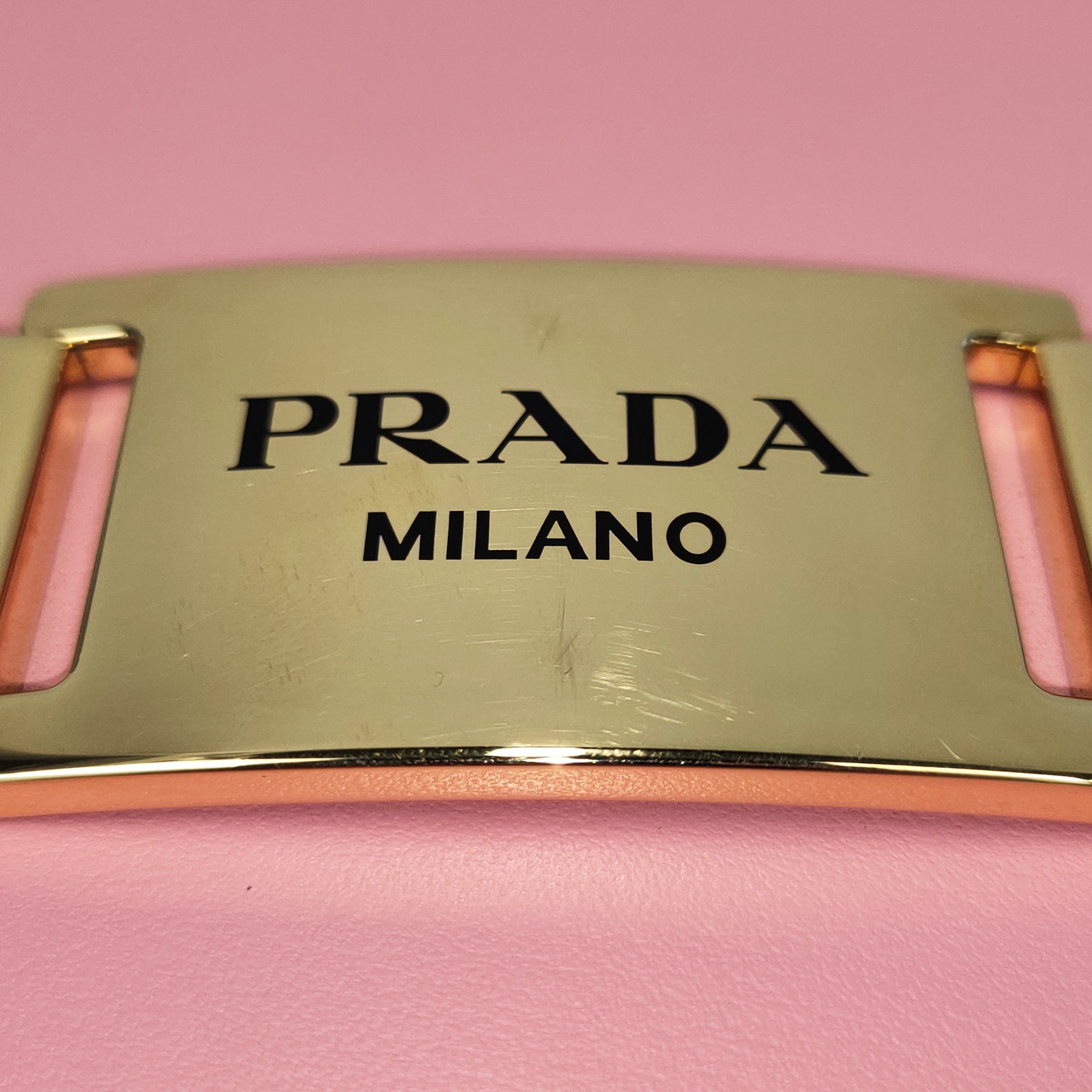 Prada Pre-Owned Glace Calf Etiquette Crossbody | Women | Pink