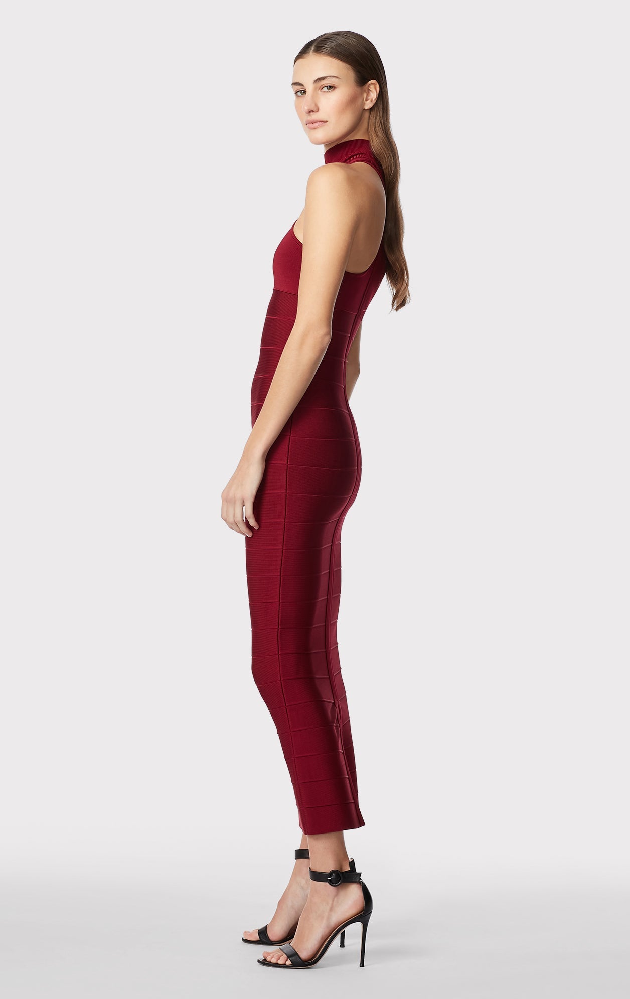 Racer Icon Pencil Dress | Dark Red