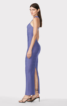 Icon Halter Cross Back Gown | Haze