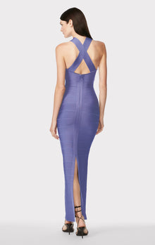 Icon Halter Cross Back Gown | Haze